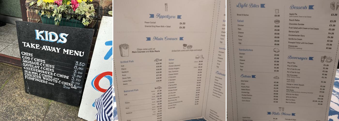 Neptune Cafe Menu