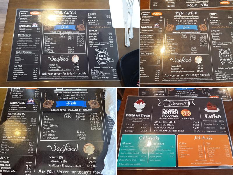 Pier Catch Menu