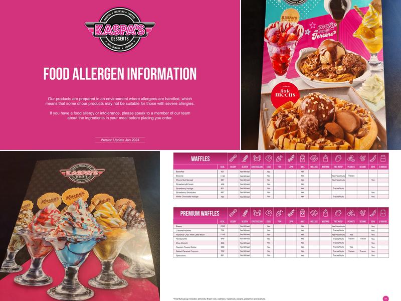 Kaspa's Hastings Menu