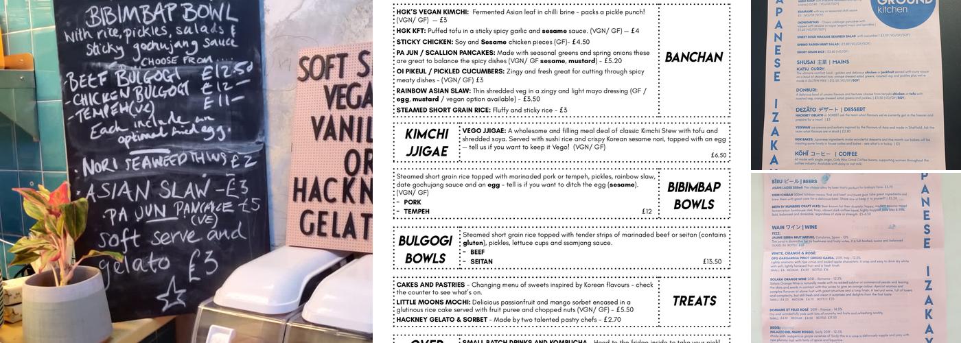 Home Ground Kitchen Menu