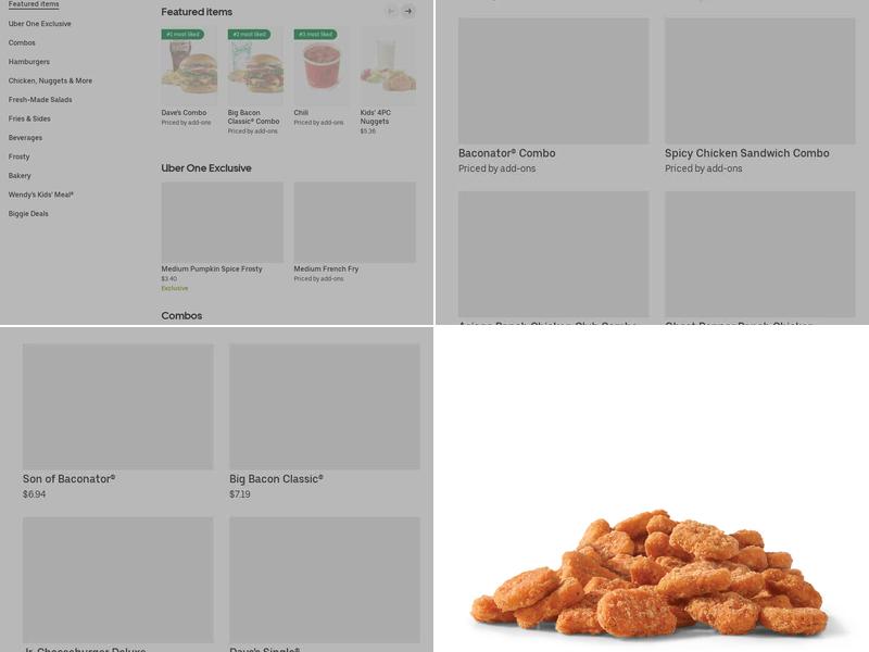 Wendy's Menu