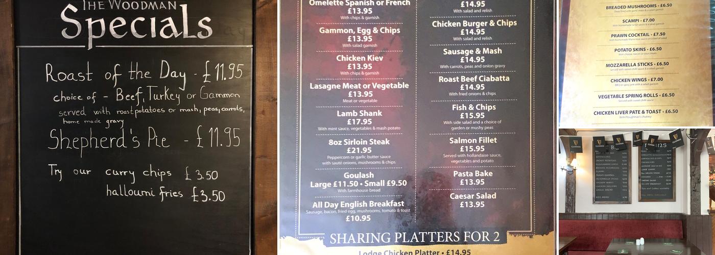 Carvery At The Woodman Inn Menu