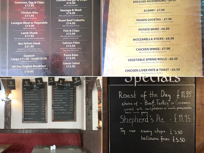 Carvery At The Woodman Inn Menu