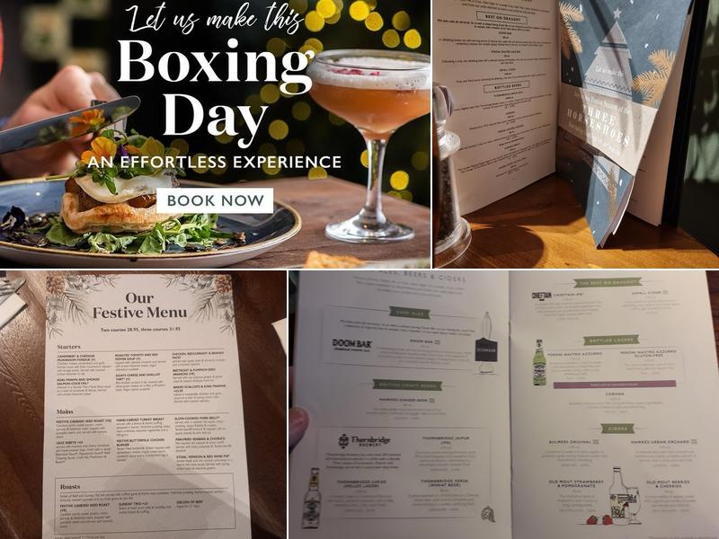 The Three Horseshoes Menu