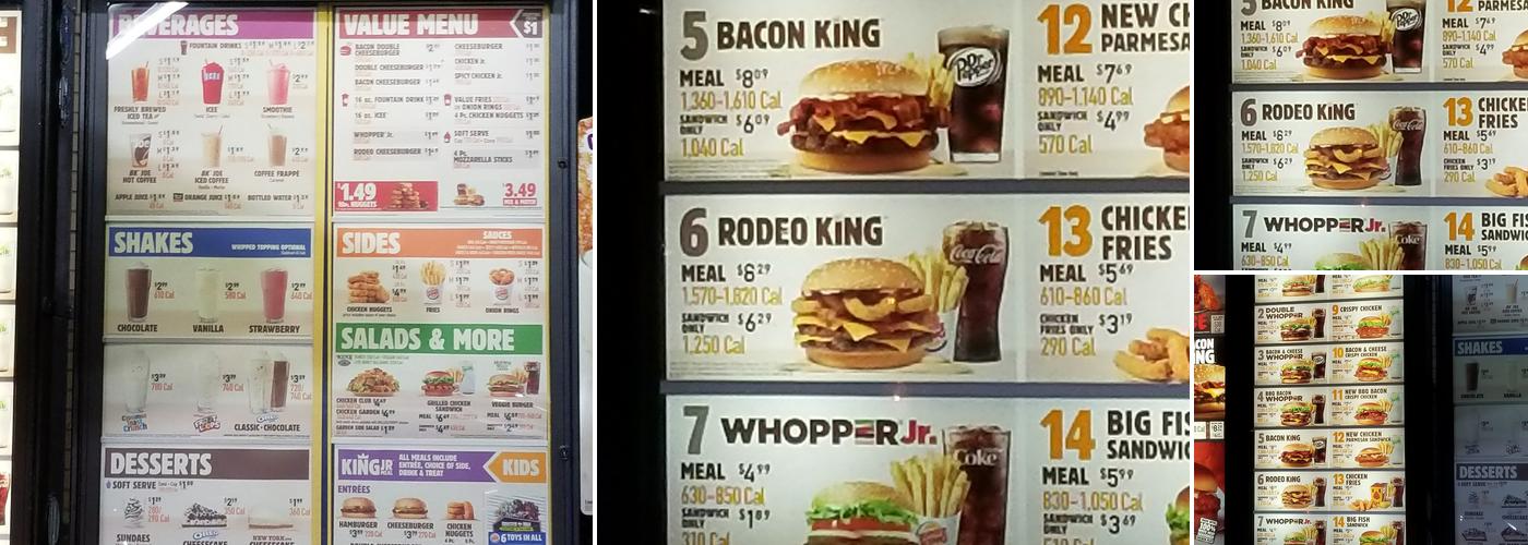 Burger King Menu