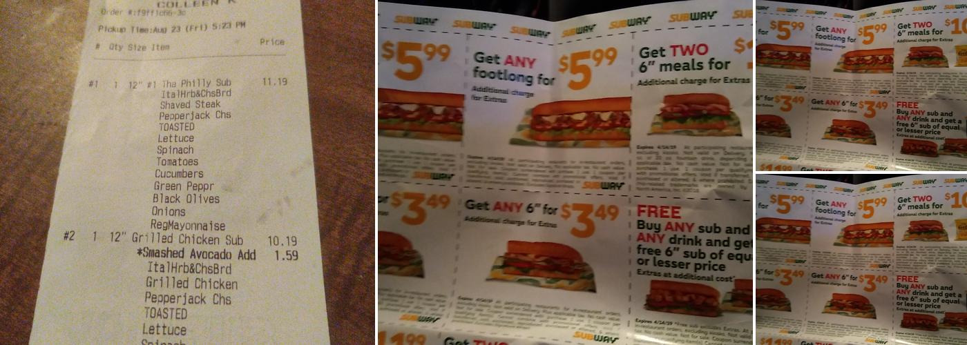 Subway Menu