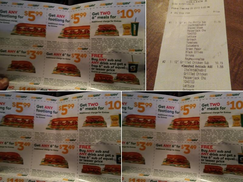 Subway Menu