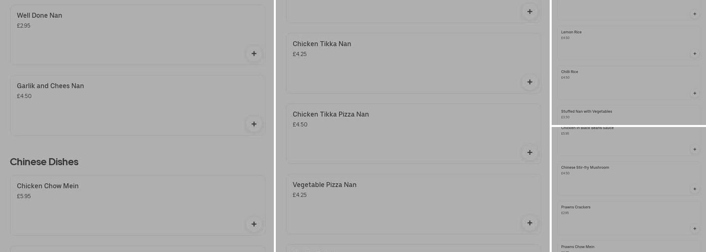 Hatfield Tandoori Menu