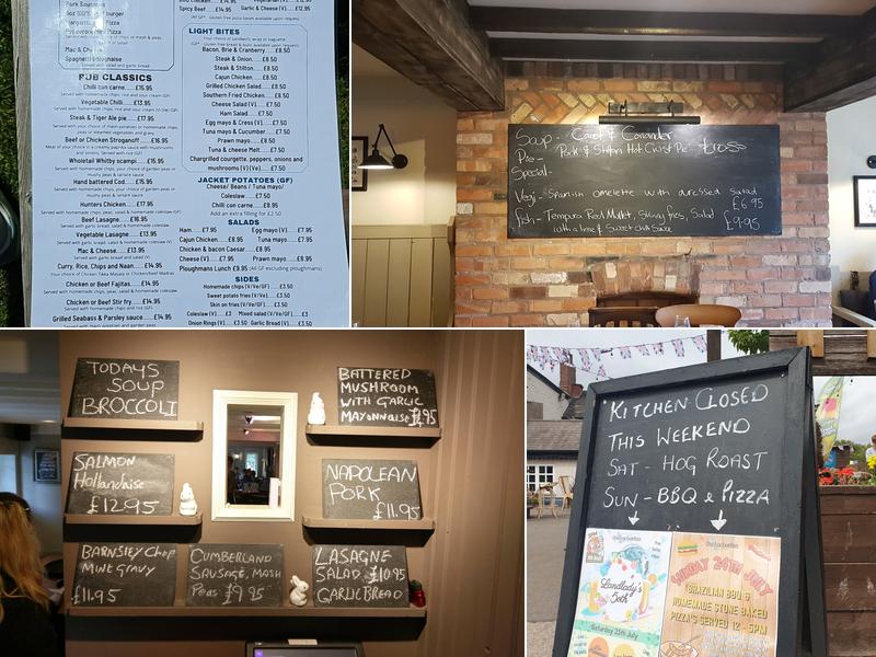 Anchor Inn Hathern Menu