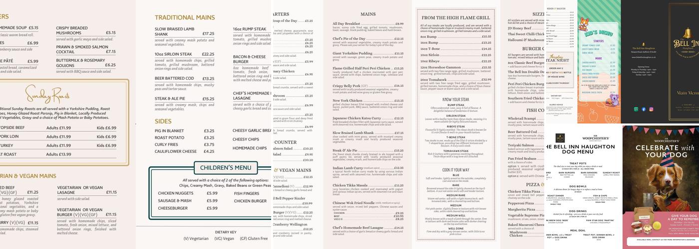 The Bell Inn Menu