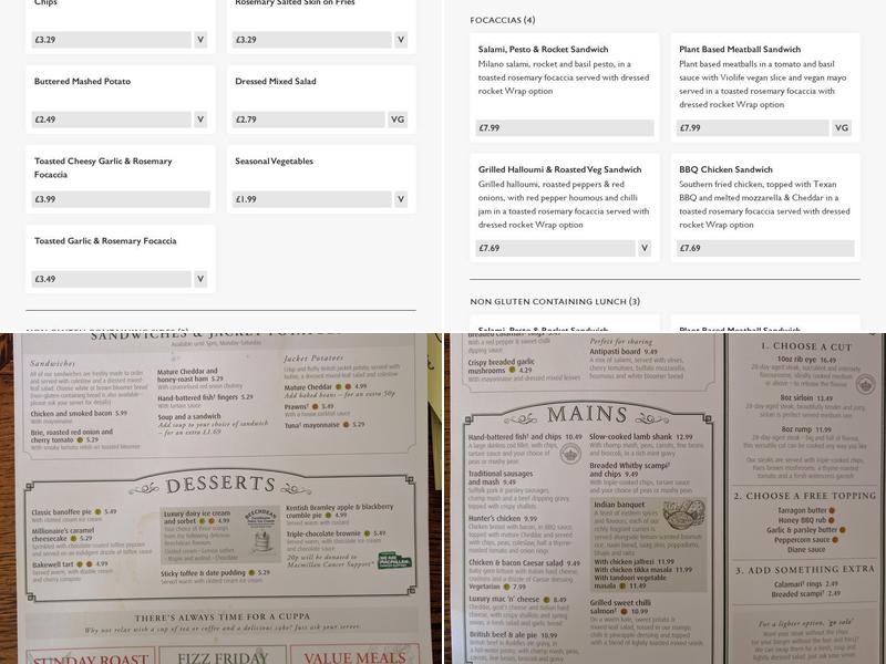 Royal Oak Havant Menu