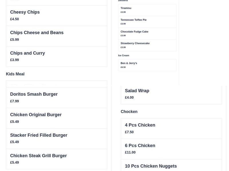 PIZZA TUDOR- HAVANT Menu