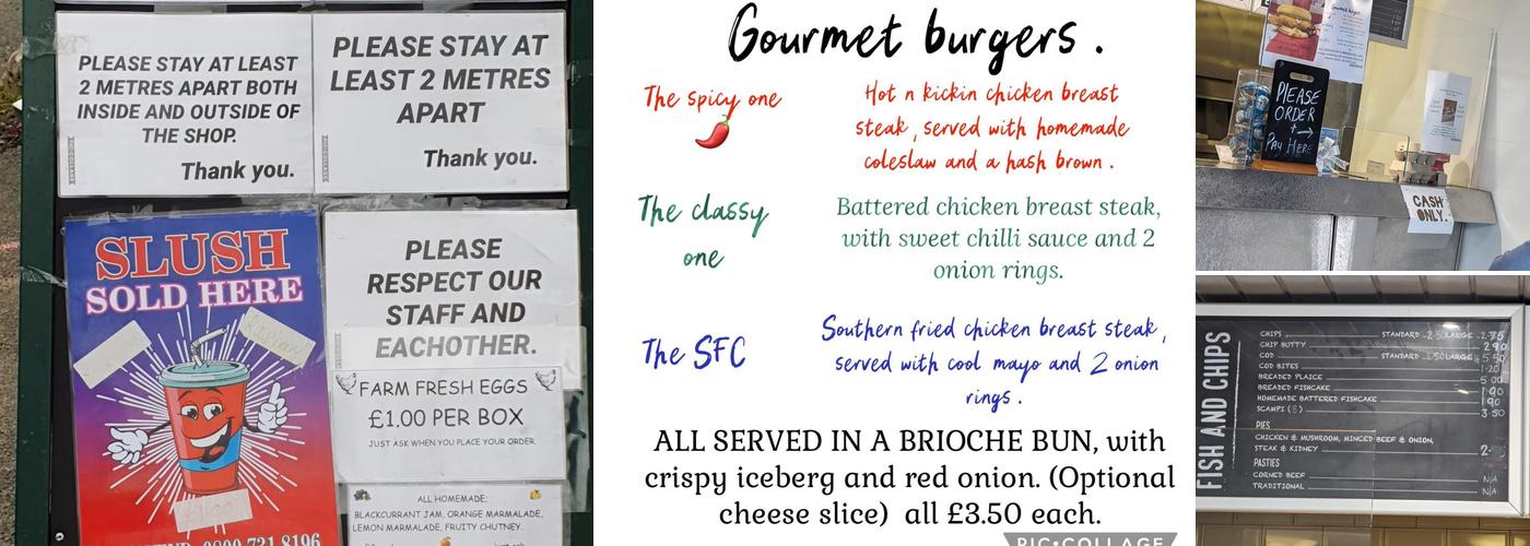Coronation Chippy Menu