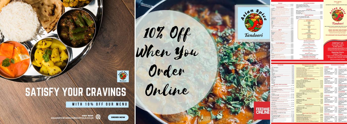 Asian Spice Tandoori, Haverhill Menu