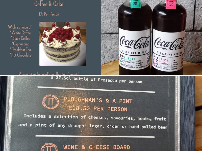 Tap and Tonic Haworth Menu