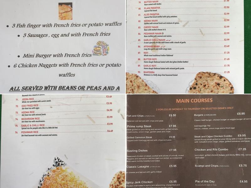 The Great Western Menu