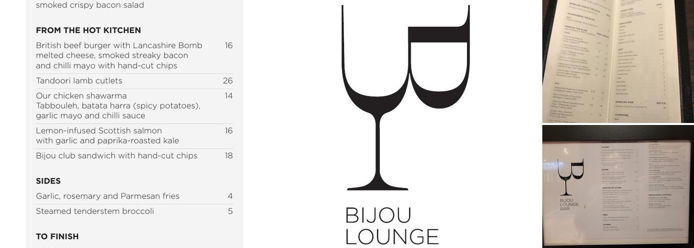 Bijou Bar Menu