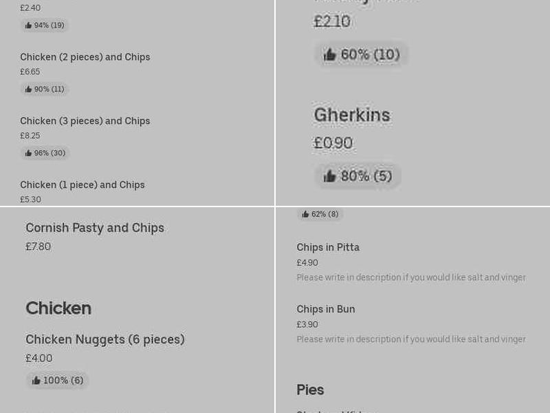 Jolly's Fish and Chips Menu