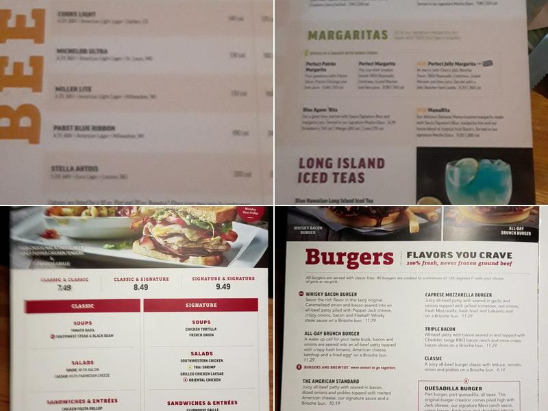 Applebee's Grill + Bar Menu
