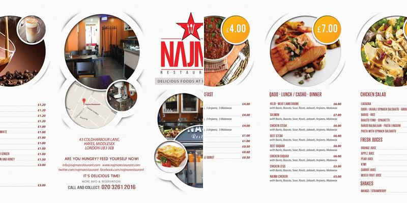 Najma Restaurant Menu