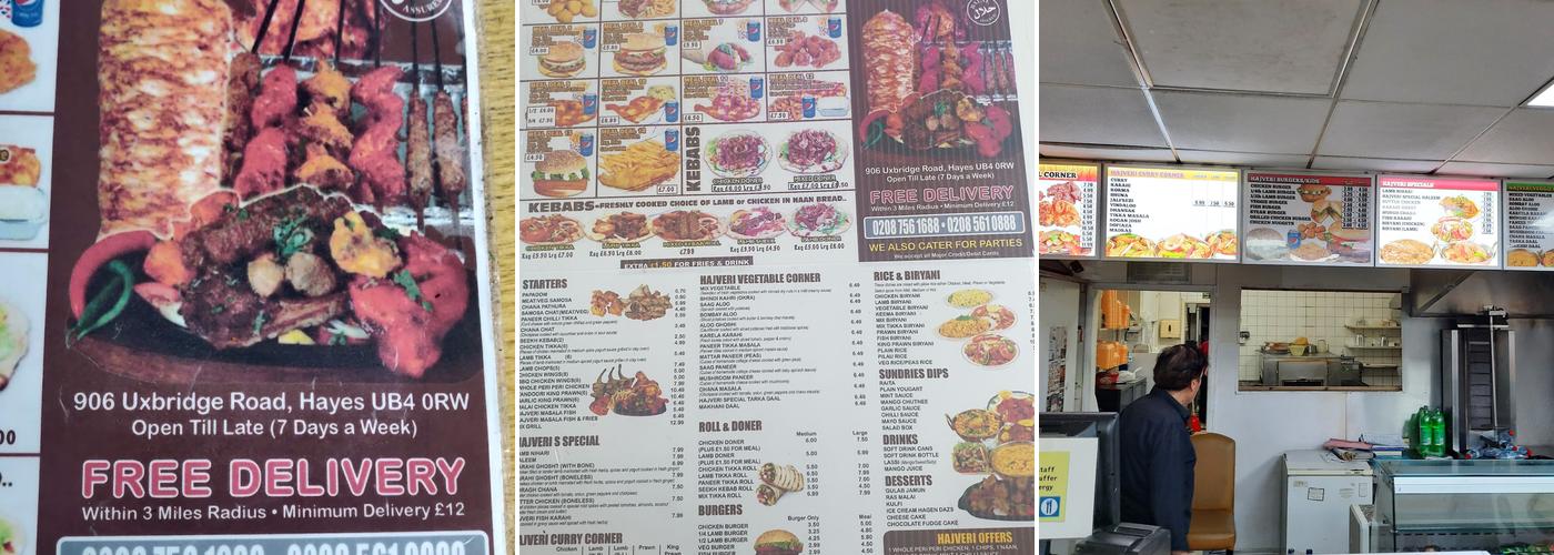 Hajveri Kebab & Grill Menu