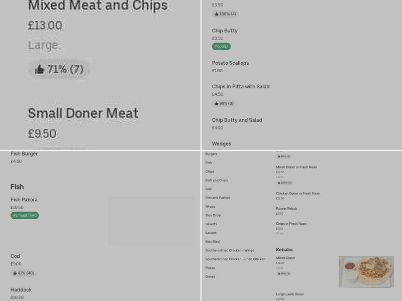 Munchies Fish & Chips Menu