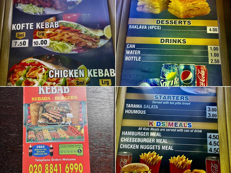 Kingshill Kebabs Menu