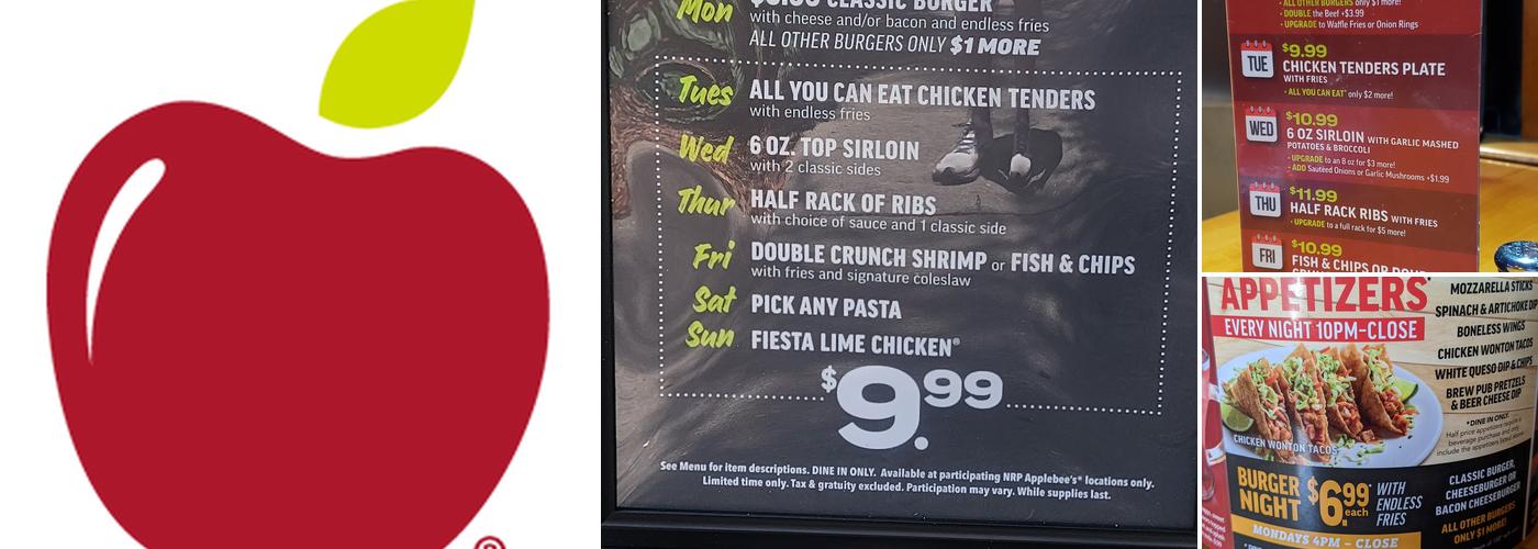 Applebee's Grill + Bar Menu