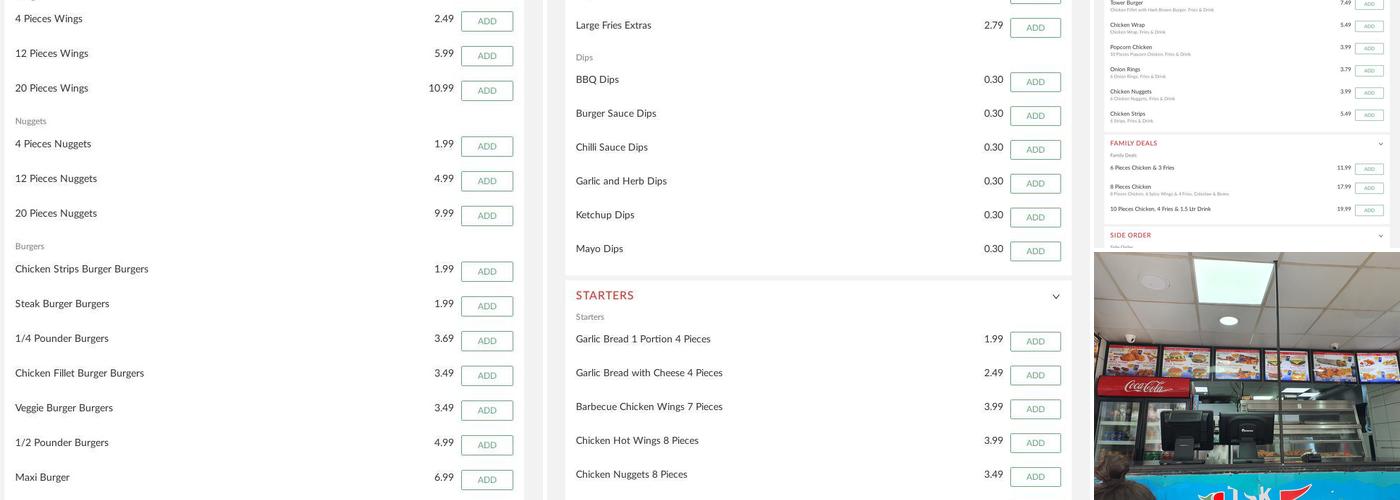 TSK Perfect Chicken Hayes Menu