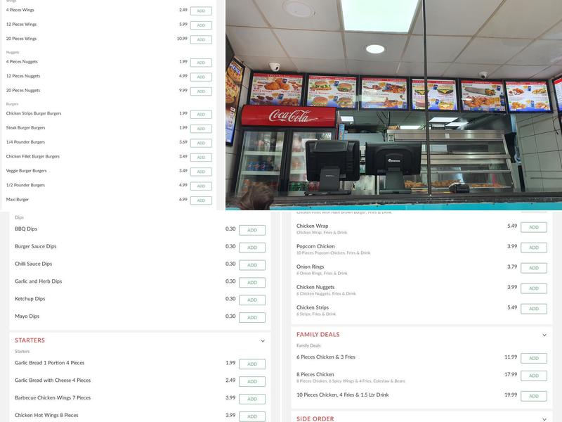 TSK Perfect Chicken Hayes Menu