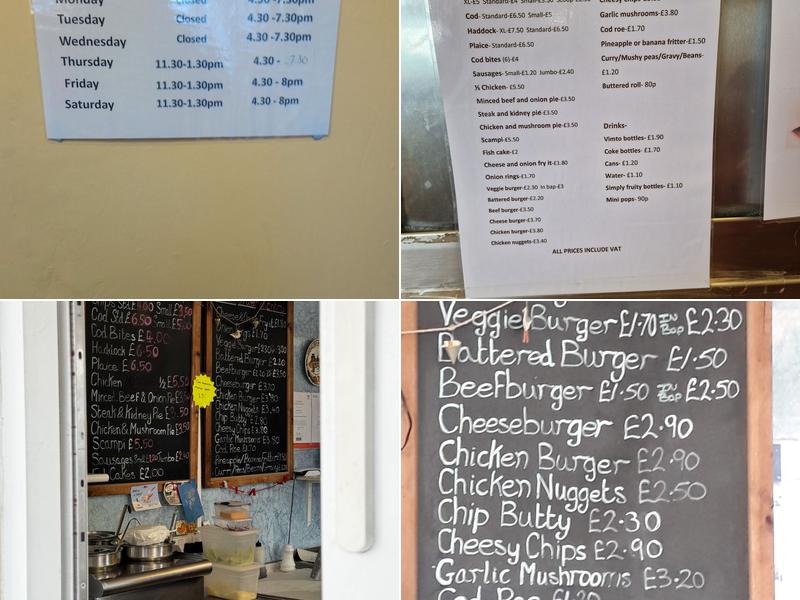 Highlanes Fish & Chips Menu