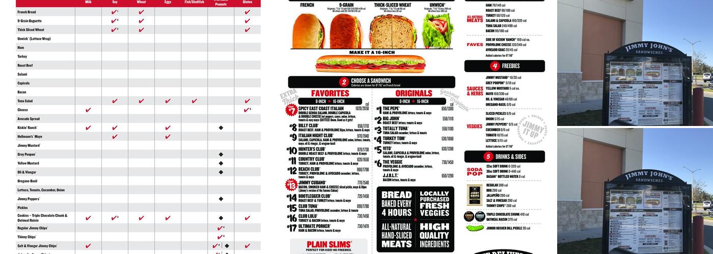 Jimmy John's Menu