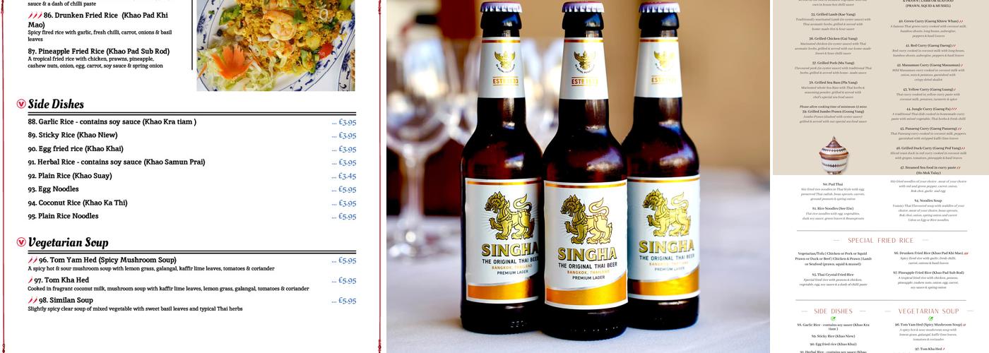 Thai Crystal Haywards Heath Menu