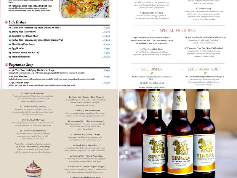 Thai Crystal Haywards Heath Menu