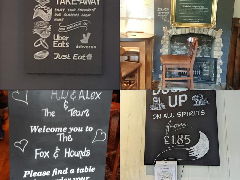 The Fox And Hounds Menu