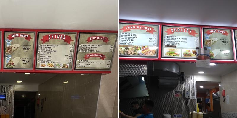 Sussex Kebab House Menu