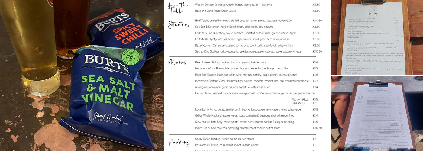 The Three Horseshoes Menu