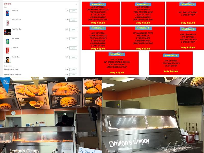 Dhillons Chippy Menu