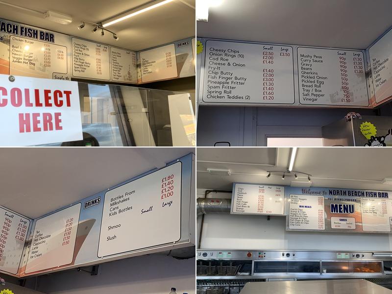 North Beach Fish Bar Menu