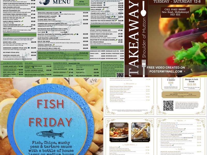 Shoulder Of Mutton Inn Menu