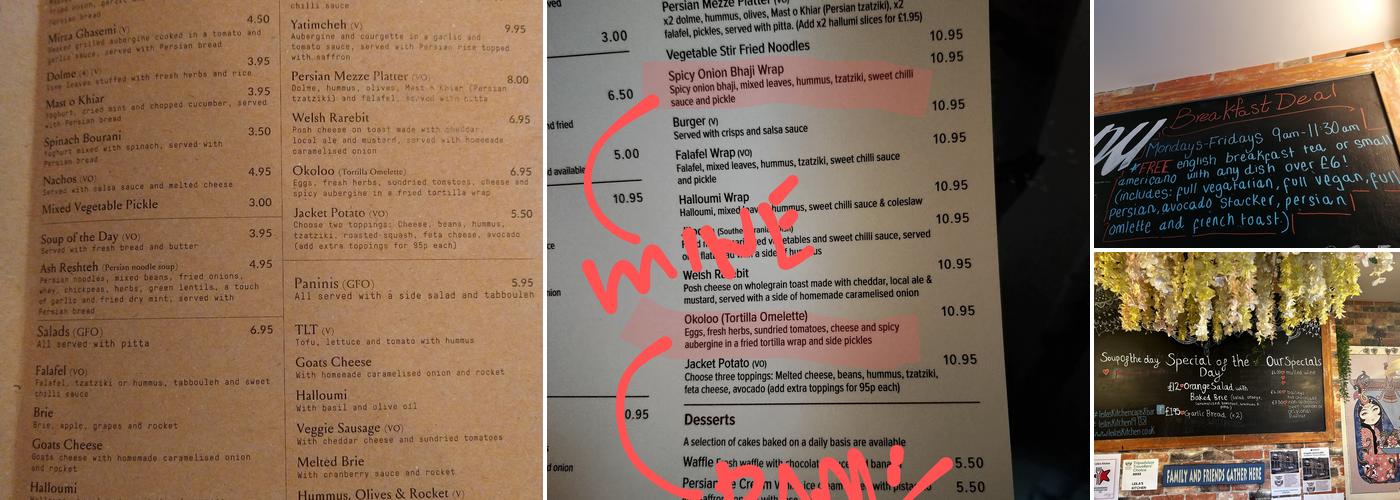 Leila's Kitchen Menu