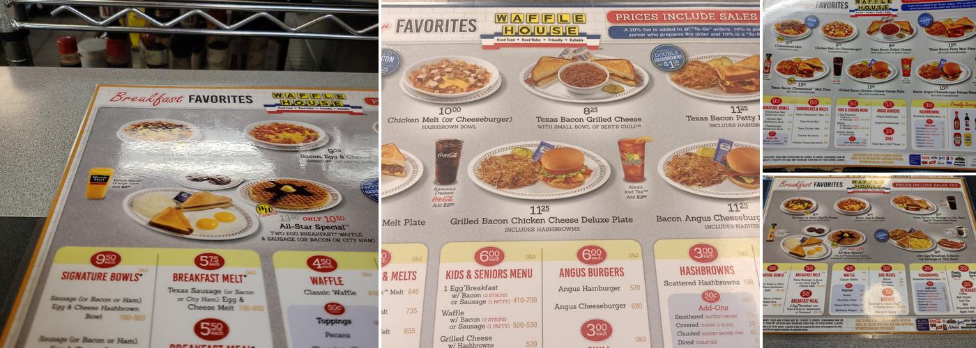 Waffle House Menu