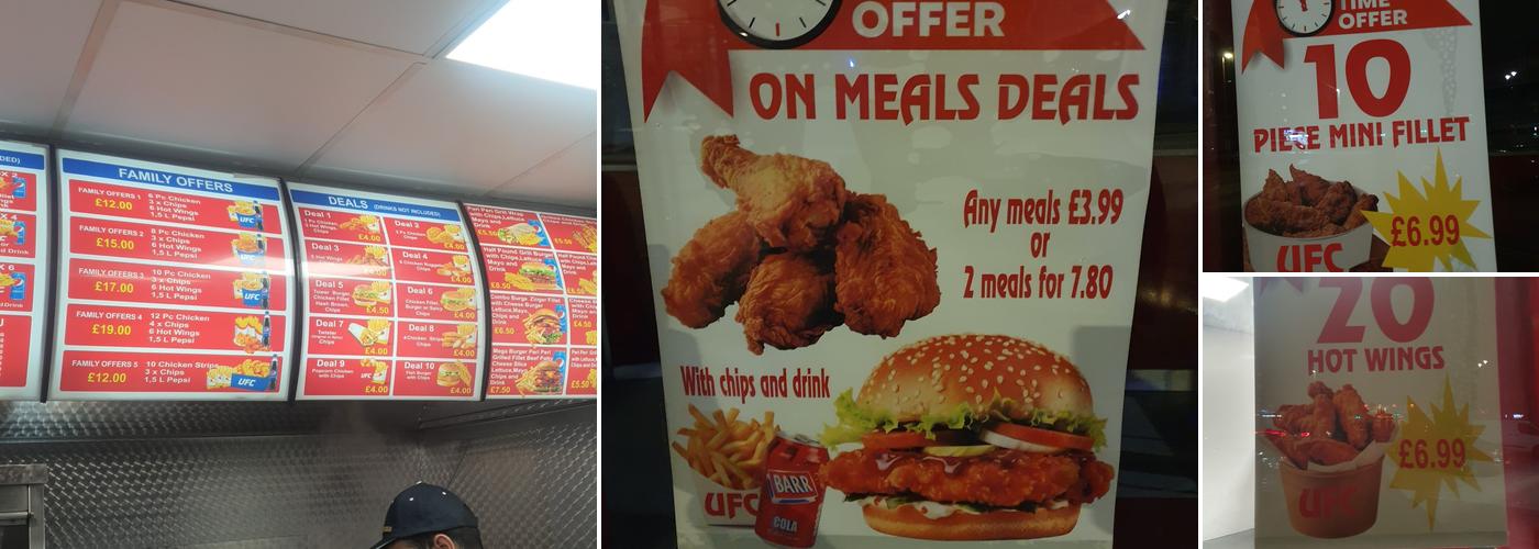 United Fried Chicken Menu