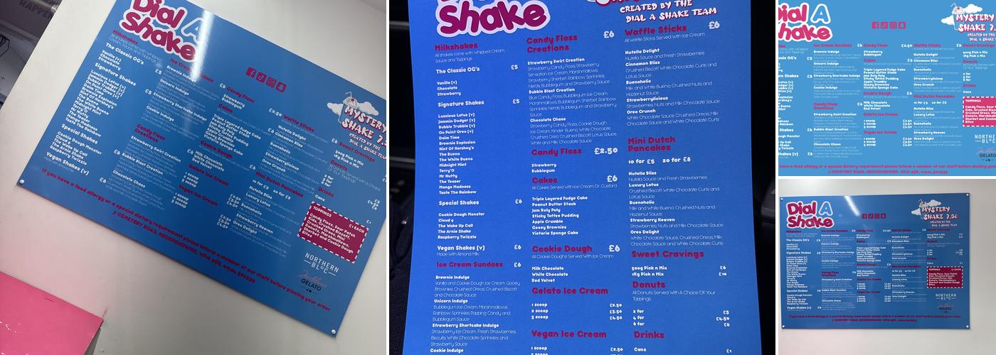 Dial A Shake Menu