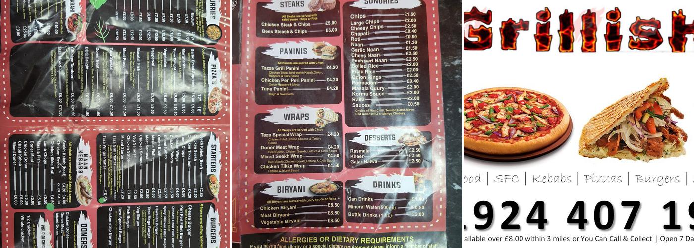 Taza Grill Menu