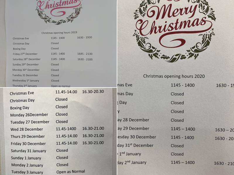 Pye Green Fish Bar Menu