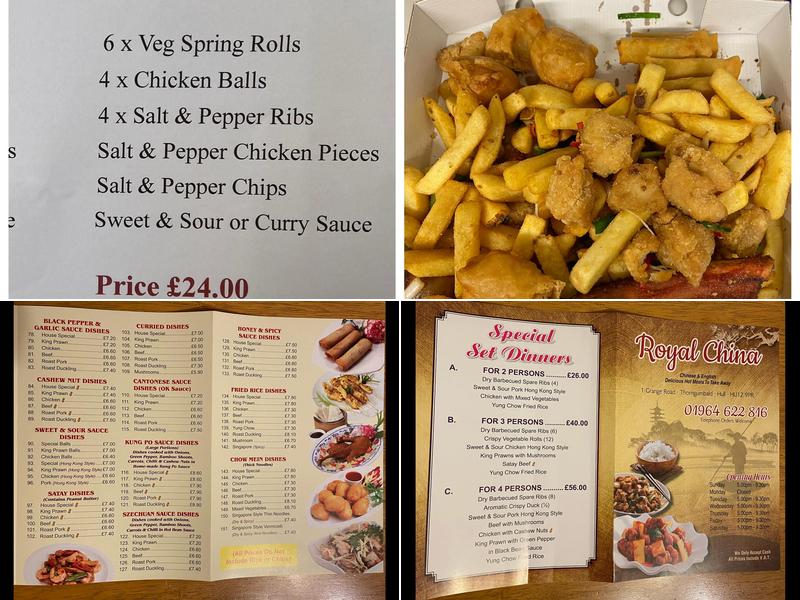 Royal China Takeaway Menu