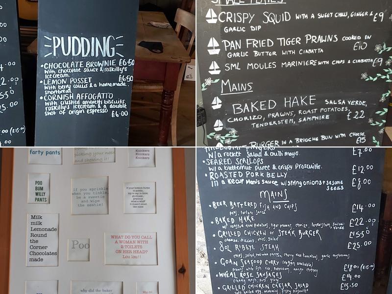 Shipwrights Arms Menu