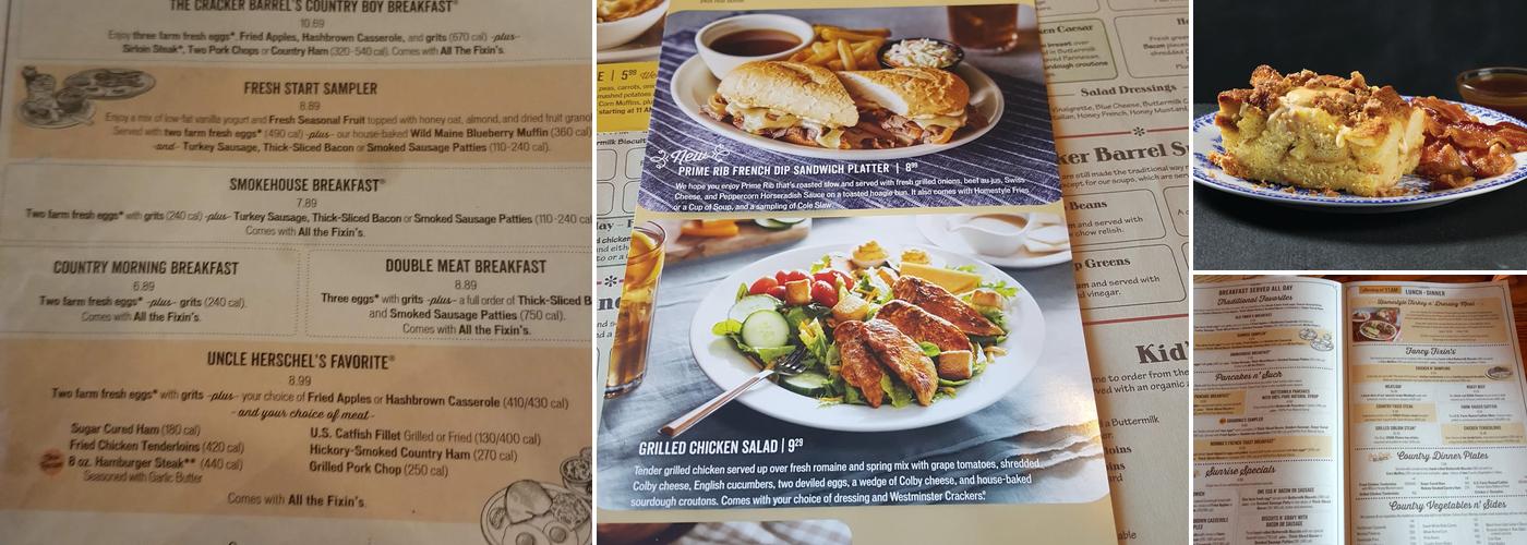 Cracker Barrel Old Country Store Menu