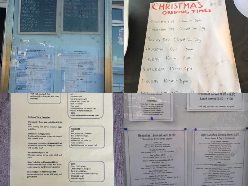 Harbour View Cafe Menu